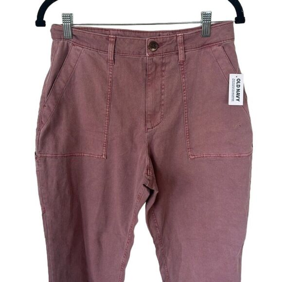 Old Navy Women’s High-Waisted Straight Canvas Workwear Pants Dusty Birch 6 NWT - Picture 7 of 8